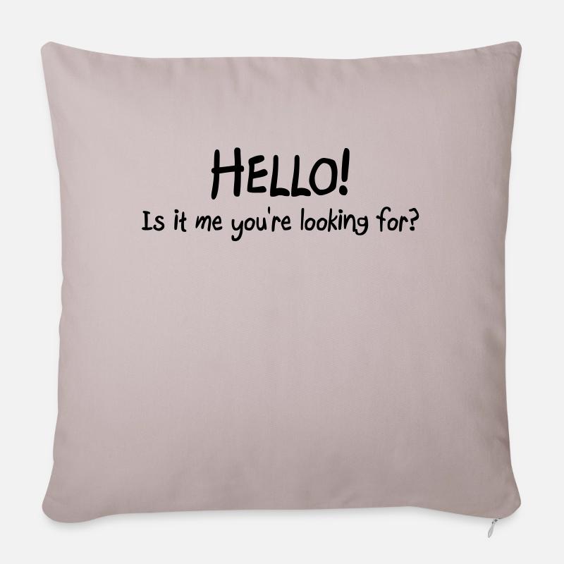 Funny quotes - Sofa pillowcase 17,3'' x 17,3'' (45 x 45 cm) - light taupe