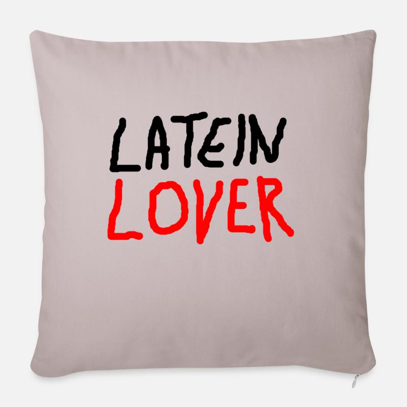 Latein Lover - Sofakissenbezug 45 x 45 cm - helles Taupe