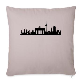 Berlin skyline abstract small - Sofa pillowcase 17,3'' x 17,3'' (45 x 45 cm) - light taupe - Front