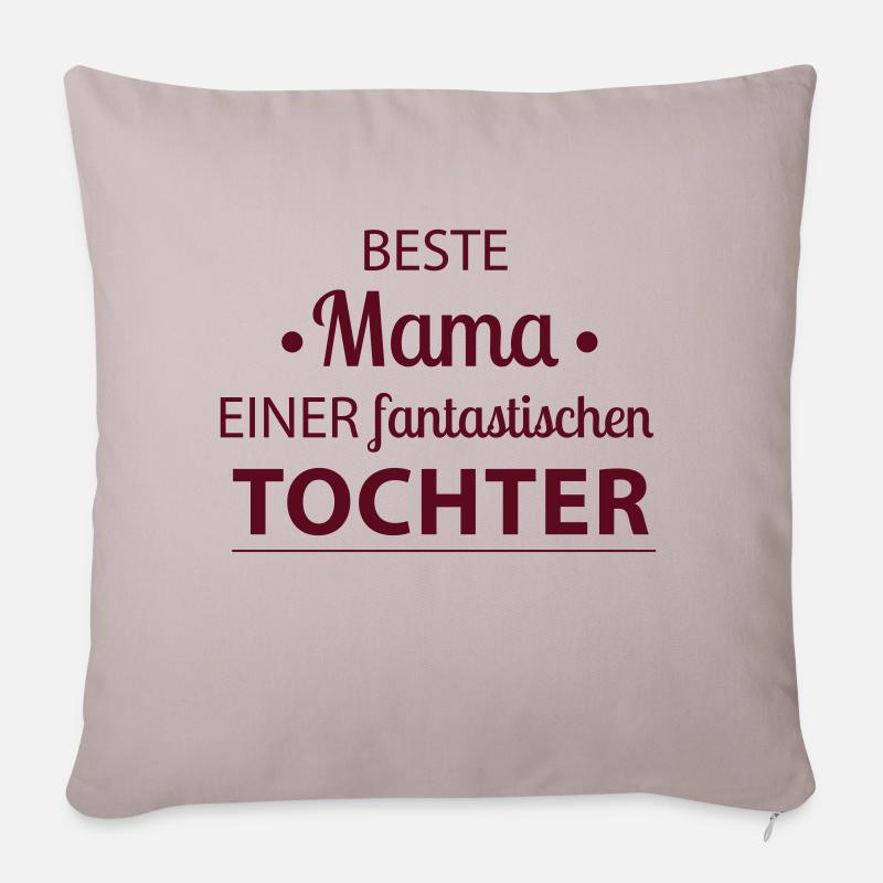Beste mama - Sofakissenbezug 45 x 45 cm - helles Taupe