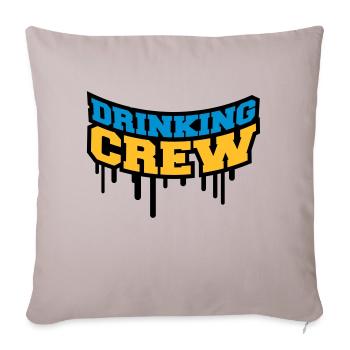 Drinking Crew Graffiti - Sofa pillowcase 17,3'' x 17,3'' (45 x 45 cm) - light taupe - Front