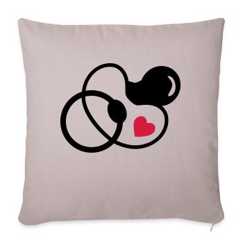 baby - pacifier - Sofa pillowcase 17,3'' x 17,3'' (45 x 45 cm) - light taupe - Front