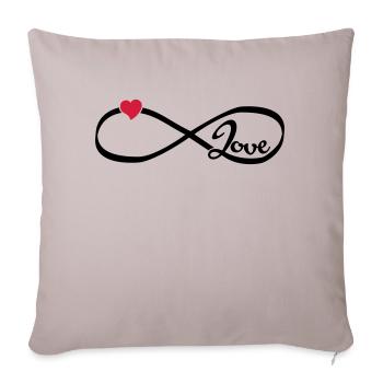 Infinity Love - Sofakissenbezug 45 x 45 cm - helles Taupe - Vorne