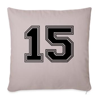 15_number_15_(s31) - Sofa pillowcase 17,3'' x 17,3'' (45 x 45 cm) - light taupe - Front