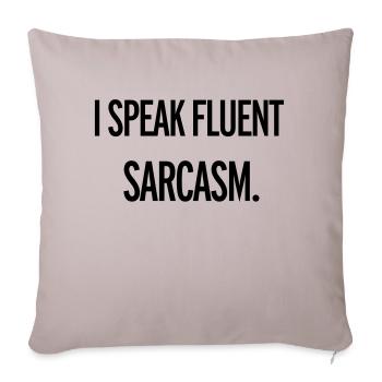 Sarcasm - Sofa pillowcase 17,3'' x 17,3'' (45 x 45 cm) - light taupe - Front
