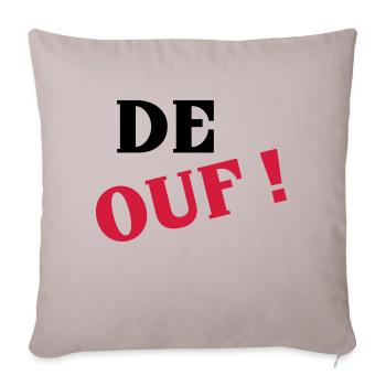 De ouf ! - Housse de coussin décorative 45 x 45 cm - taupe clair - Devant