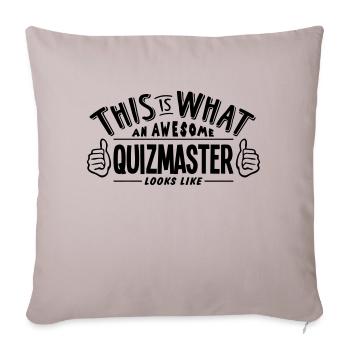awesome quizmaster looks like pro design - Sofa pillowcase 17,3'' x 17,3'' (45 x 45 cm) - light taupe - Front