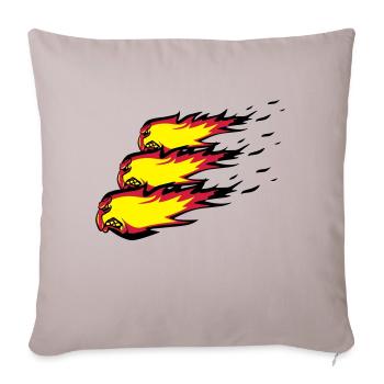 Fire flame fireball formation agro - Sofa pillowcase 17,3'' x 17,3'' (45 x 45 cm) - light taupe - Front