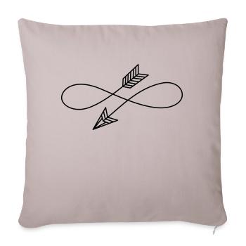 Infinity Pfeil, Beste Freunde, Liebe Freundin, Fun - Sofakissenbezug 45 x 45 cm - helles Taupe - Vorne