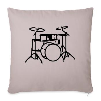 drums - Sofa pillowcase 17,3'' x 17,3'' (45 x 45 cm) - light taupe - Front