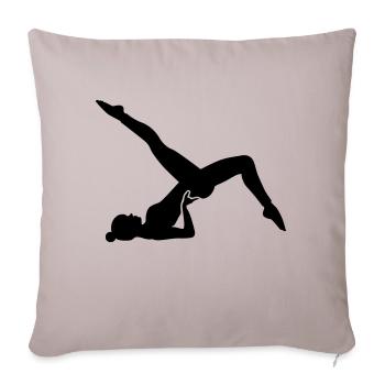 pilates - Housse de coussin décorative 45 x 45 cm - taupe clair - Devant