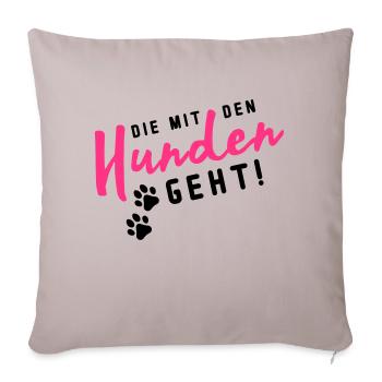 hunden die mit den - Sofakissenbezug 45 x 45 cm - helles Taupe - Vorne