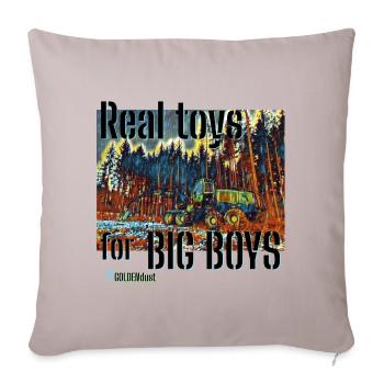 HARVESTER - Tracteur forestier pour lui XO501 - Housse de coussin décorative 45 x 45 cm - taupe clair - Devant