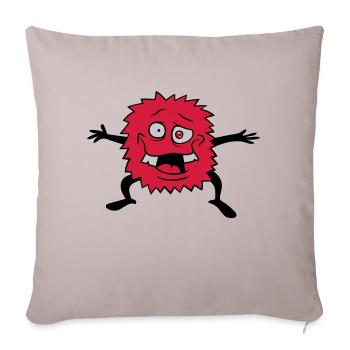 Welcome funny monster - Sofa pillowcase 17,3'' x 17,3'' (45 x 45 cm) - light taupe - Front