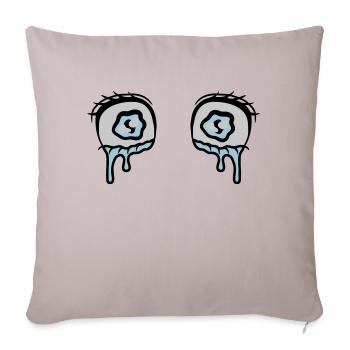 Comic Augen Tränen traurig - Sofakissenbezug 45 x 45 cm - helles Taupe - Vorne