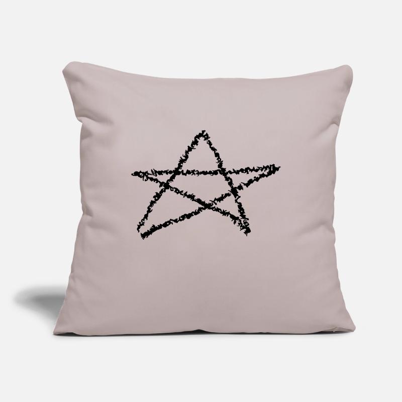 Pentagram Satan Devil Gothic Occult Witch Vector Sofa pillowcase 17,3'' x 17,3'' (45 x 45 cm)