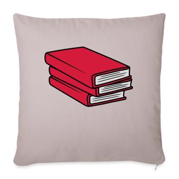 3 Books Stack Design - Sofa pillowcase 17,3'' x 17,3'' (45 x 45 cm) - light taupe - Front