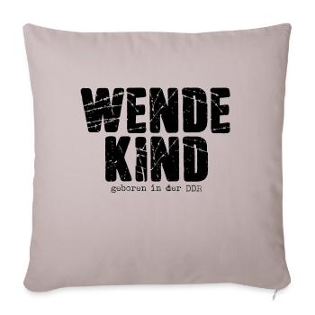 Wendekind Geboren in der DDR - Sofakissenbezug 45 x 45 cm - helles Taupe - Vorne