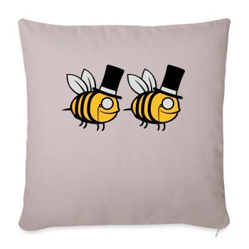 Team Cylinder Hat Bees - Housse de coussin décorative 45 x 45 cm - taupe clair - Devant