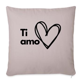 Ti amo - Sofakissenbezug 45 x 45 cm - helles Taupe - Vorne