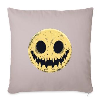 Sourire lunaire - Housse de coussin décorative 45 x 45 cm - taupe clair - Devant
