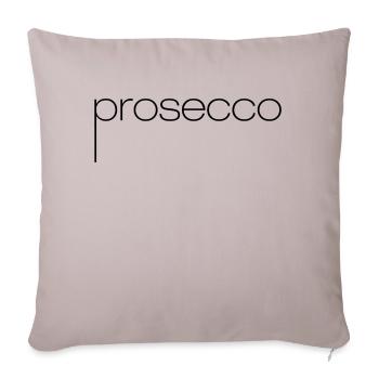 Prosecco Gossip Schwarz - Sofakissenbezug 45 x 45 cm - helles Taupe - Vorne