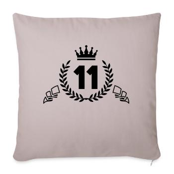 11 Couronne de la Couronne - Housse de coussin décorative 45 x 45 cm - taupe clair - Devant