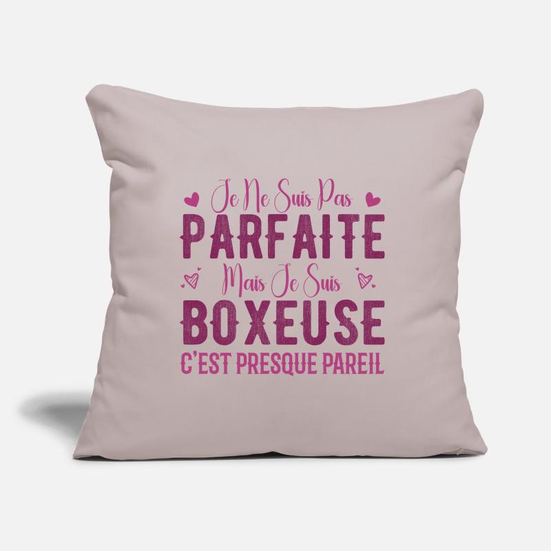 Pas Parfaite Mais Je Suis Boxeuse - Cadeau Boxeuse Housse de coussin décorative 45 x 45 cm