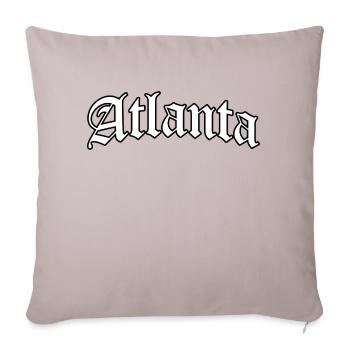 Logo Atlanta : Design gothique au style urbain - Housse de coussin décorative 45 x 45 cm - taupe clair - Devant