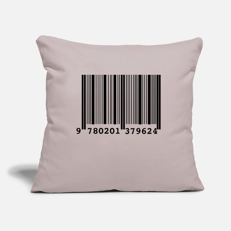 Code Barre Style Housse de coussin décorative 45 x 45 cm