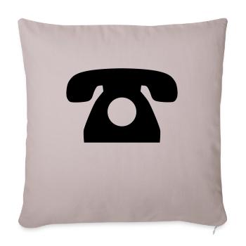 Telefon - Sofakissenbezug 45 x 45 cm - helles Taupe - Vorne