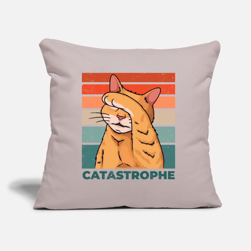 Katze Catastrophe Katastrophe Lustig Spruch Sofakissenbezug 45 x 45 cm