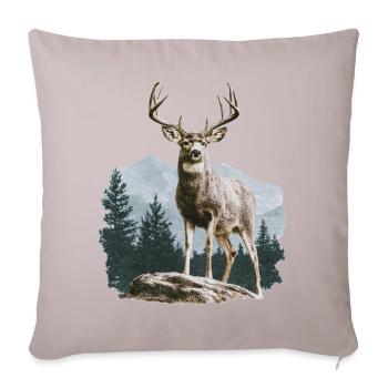 Deer with Antlers Vintage - Sofa pillowcase 17,3'' x 17,3'' (45 x 45 cm) - light taupe - Front