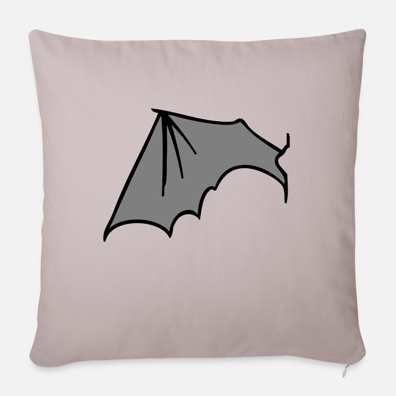 batwing_left_grey - Sofakissenbezug 45 x 45 cm - helles Taupe