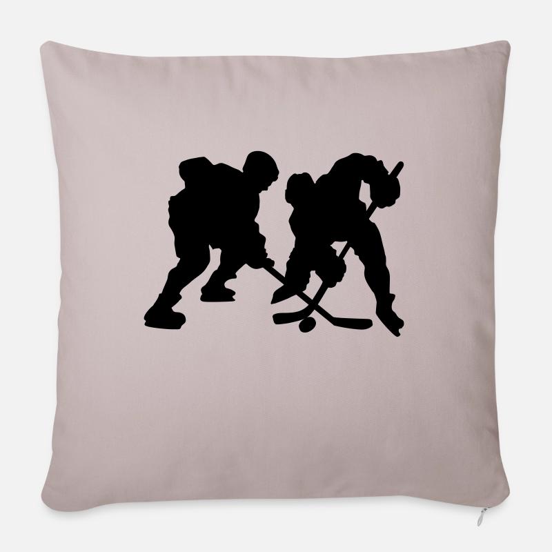 icehockey_16 - Housse de coussin décorative 45 x 45 cm - taupe clair
