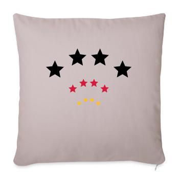 4 Sterne für Schwarz rot gold / 4 stars (3c) - Sofa pillowcase 17,3'' x 17,3'' (45 x 45 cm) - light taupe - Front