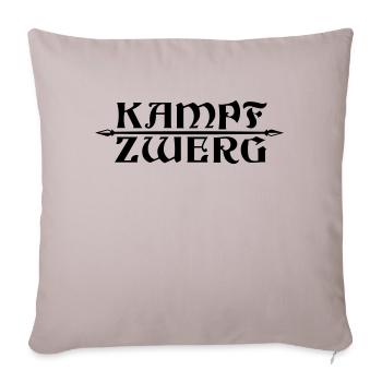 Kampfzwerg2 - Sofakissenbezug 45 x 45 cm - helles Taupe - Vorne