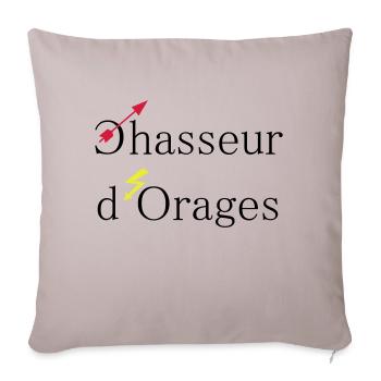 chasseur d'orages - Housse de coussin décorative 45 x 45 cm - taupe clair - Devant