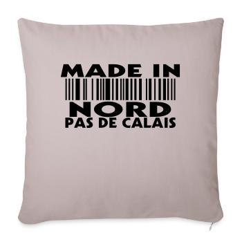 made in NORD PAS DE CALAIS (1c) - Housse de coussin décorative 45 x 45 cm - taupe clair - Devant