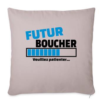 futur boucher - Housse de coussin décorative 45 x 45 cm - taupe clair - Devant