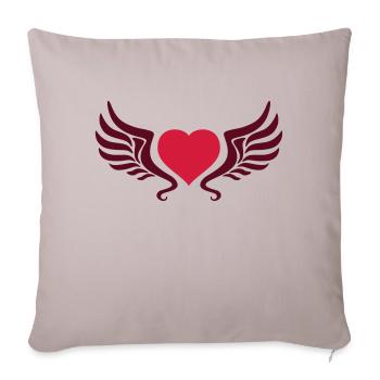 tribal_heart_wings_2c - Sofakissenbezug 45 x 45 cm - helles Taupe - Vorne