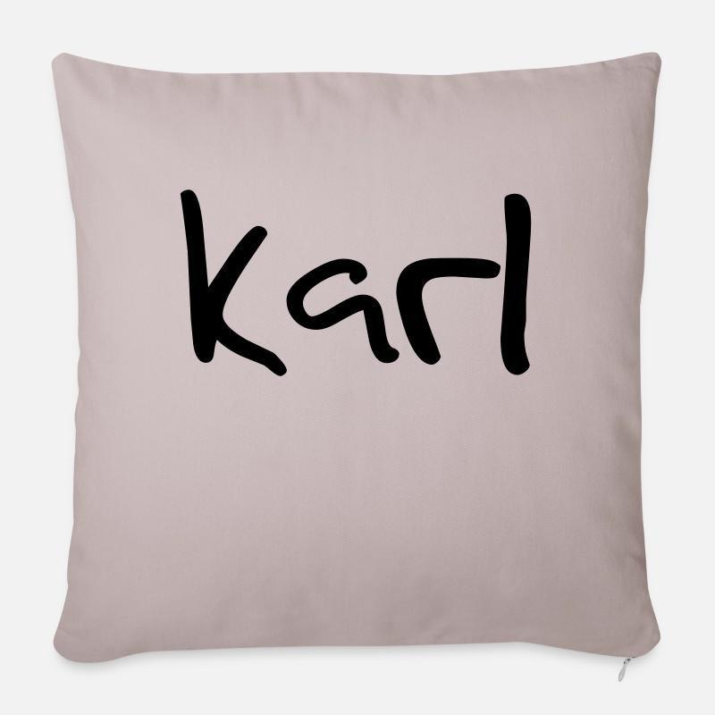 karl - Housse de coussin décorative 45 x 45 cm - taupe clair