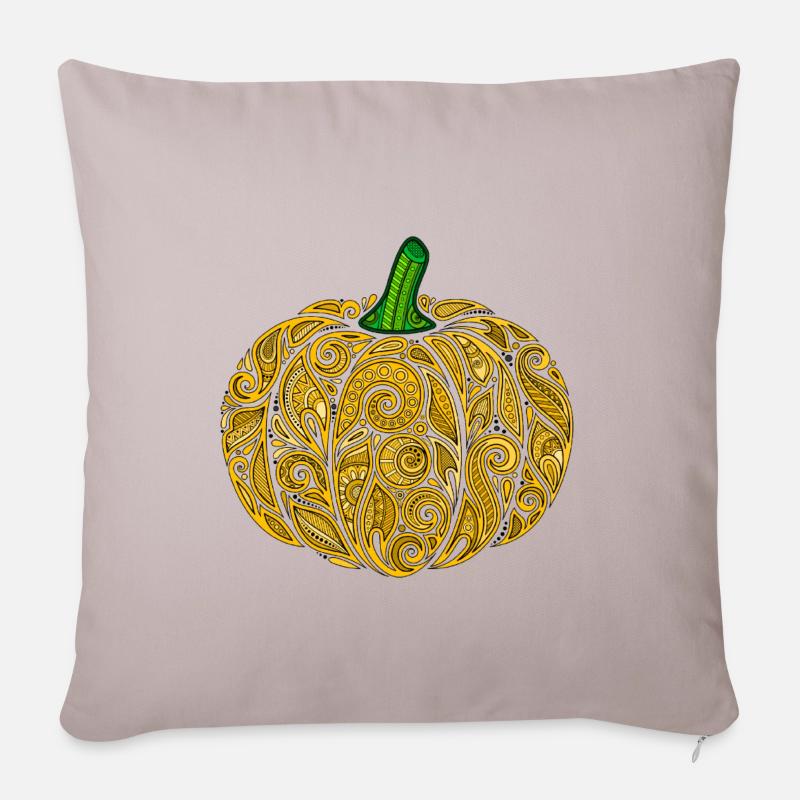 Citrouille - Housse de coussin décorative 45 x 45 cm - taupe clair