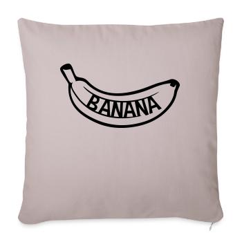 text banana logo fruits banane délicieux manger sain b - Housse de coussin décorative 45 x 45 cm - taupe clair - Devant