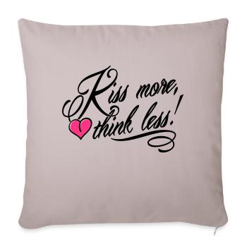 Kiss more, think less! - Housse de coussin décorative 45 x 45 cm - taupe clair - Devant