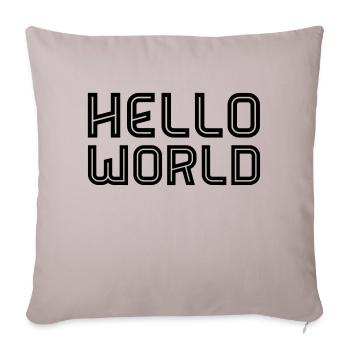 Hello World - Sofa pillowcase 17,3'' x 17,3'' (45 x 45 cm) - light taupe - Front