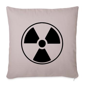 Radioactive Radioactive Symbol Pictogram Vector - Sofa pillowcase 17,3'' x 17,3'' (45 x 45 cm) - light taupe - Front