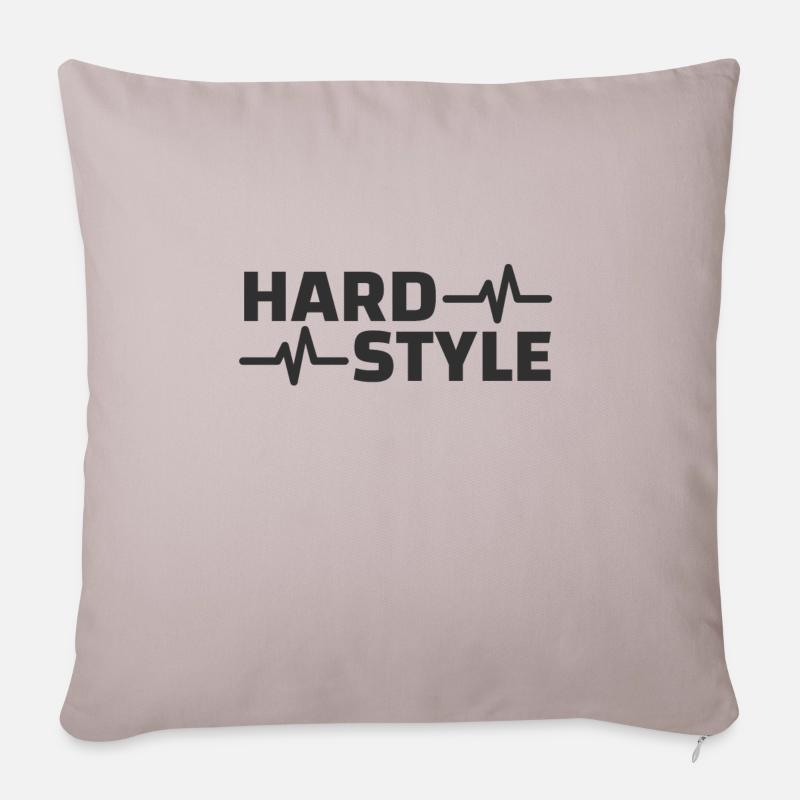 Hardstyle Merchandise Logo Waveform Geschenk - Sofakissenbezug 45 x 45 cm - helles Taupe