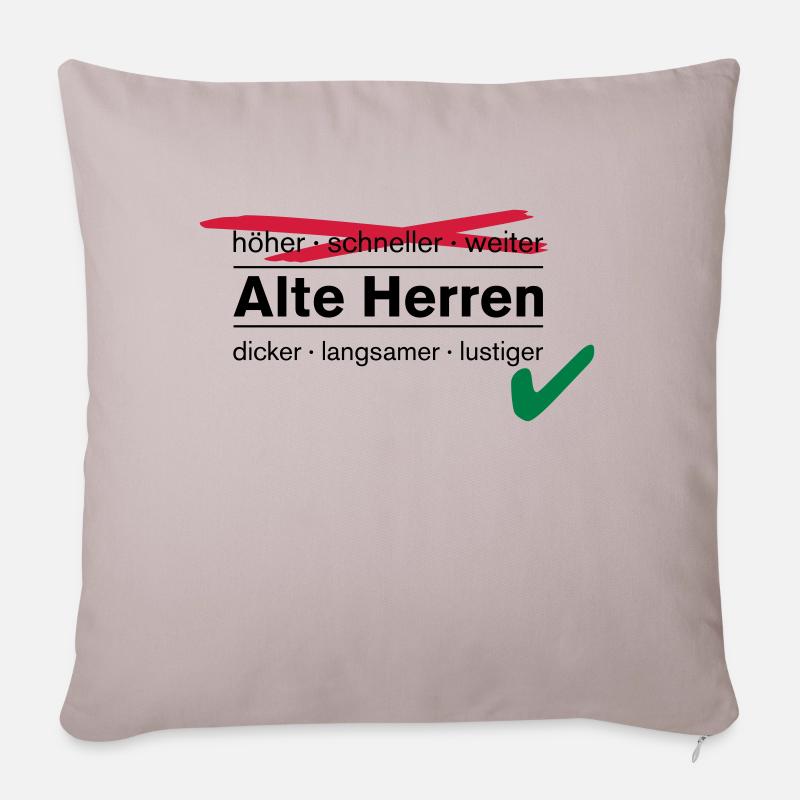 Alte Herren / AH - Sofakissenbezug 45 x 45 cm - helles Taupe