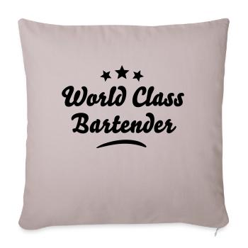 world class bartender stars - Sofa pillowcase 17,3'' x 17,3'' (45 x 45 cm) - light taupe - Front